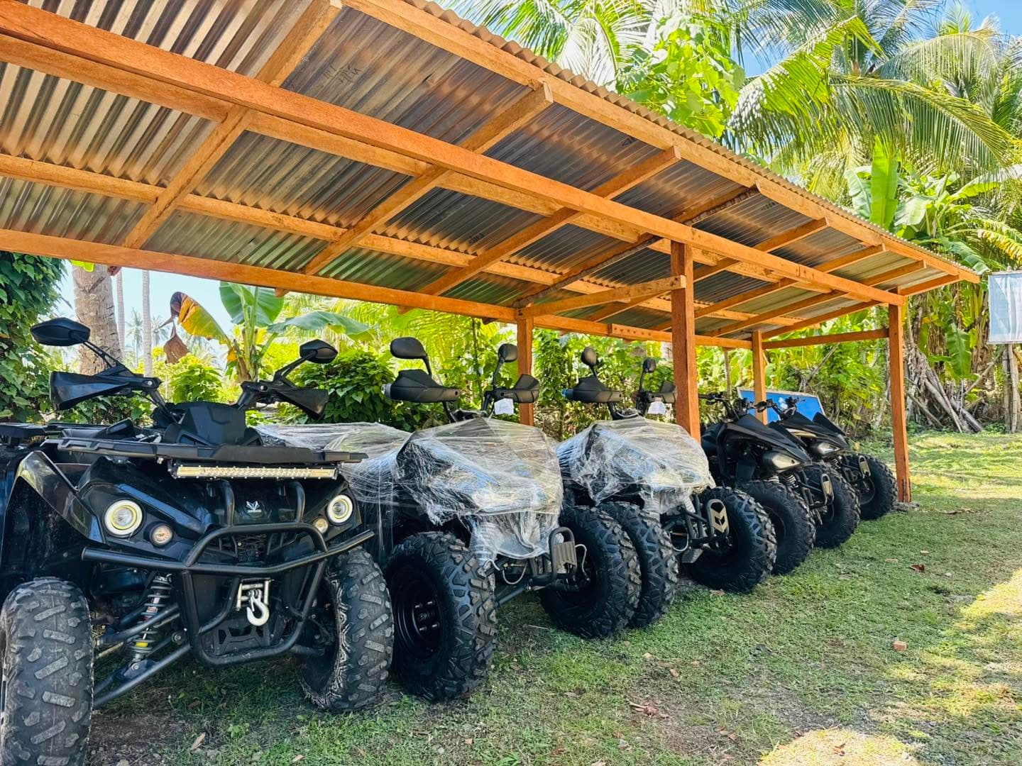 Riders setting off on the ATV trail