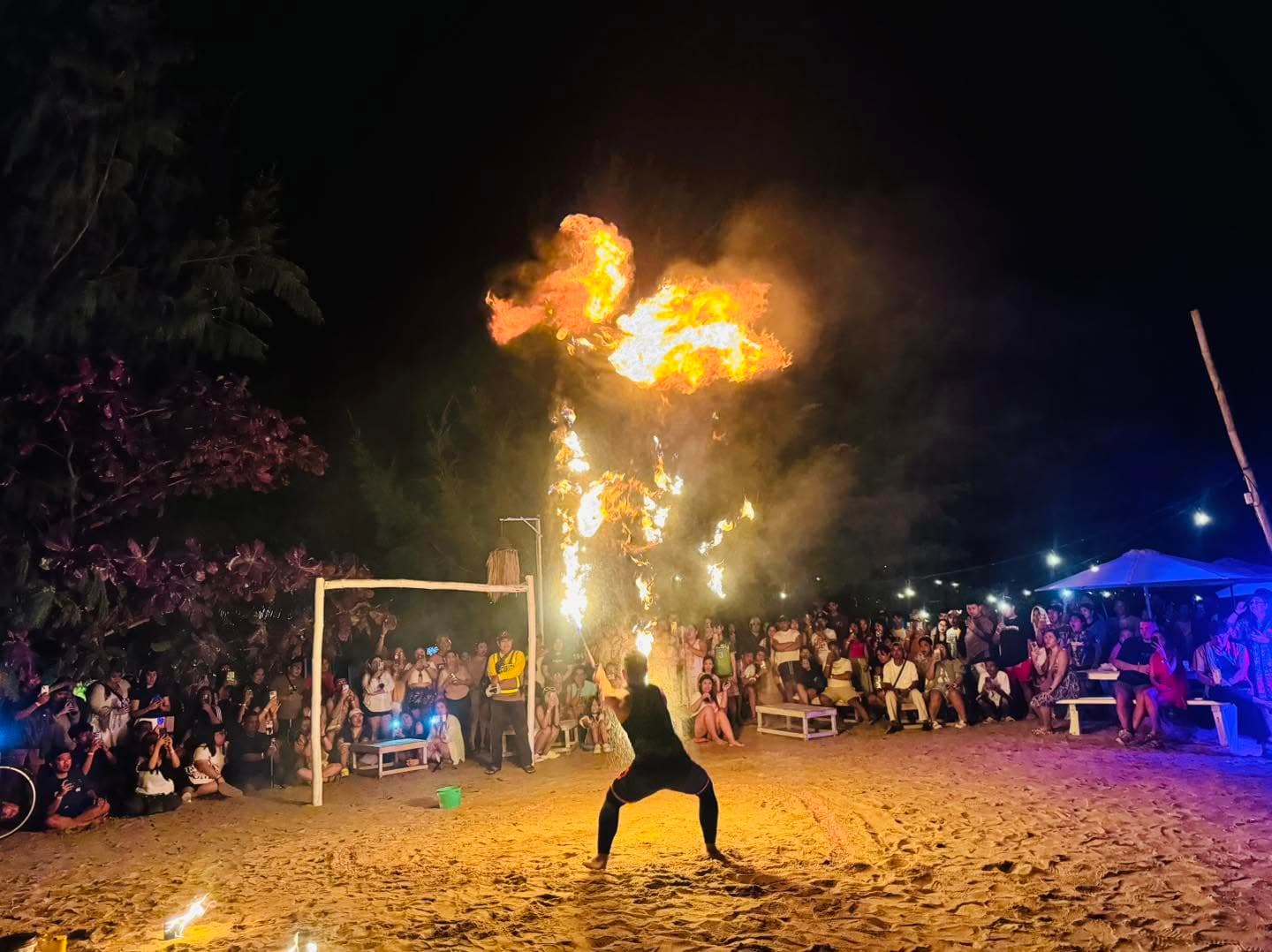 Evening fire performance