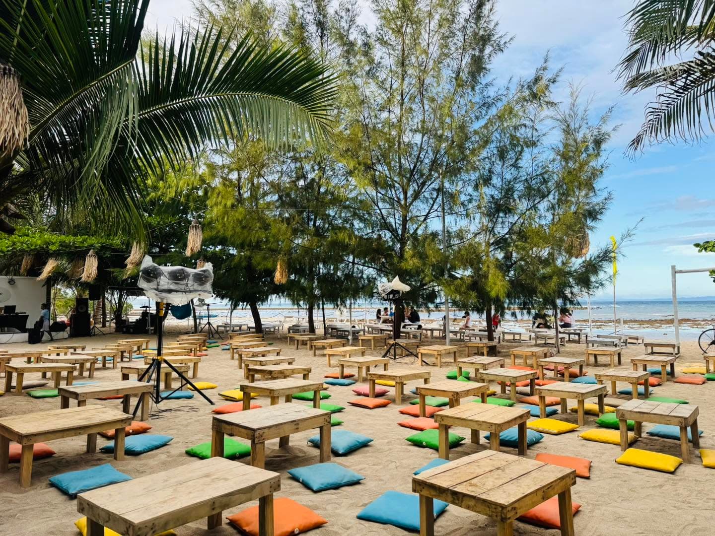 Beachfront party area