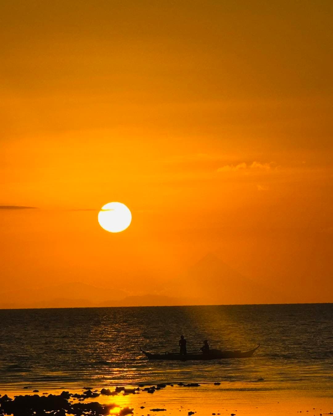 Sunset over the shoreline