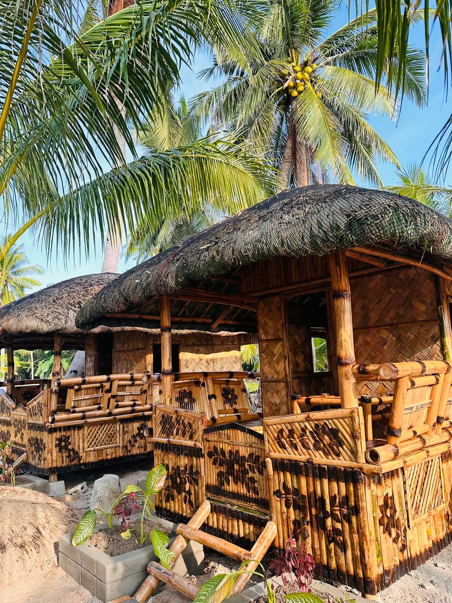 The family kubo, a double-deck bahay kubo at the campsite