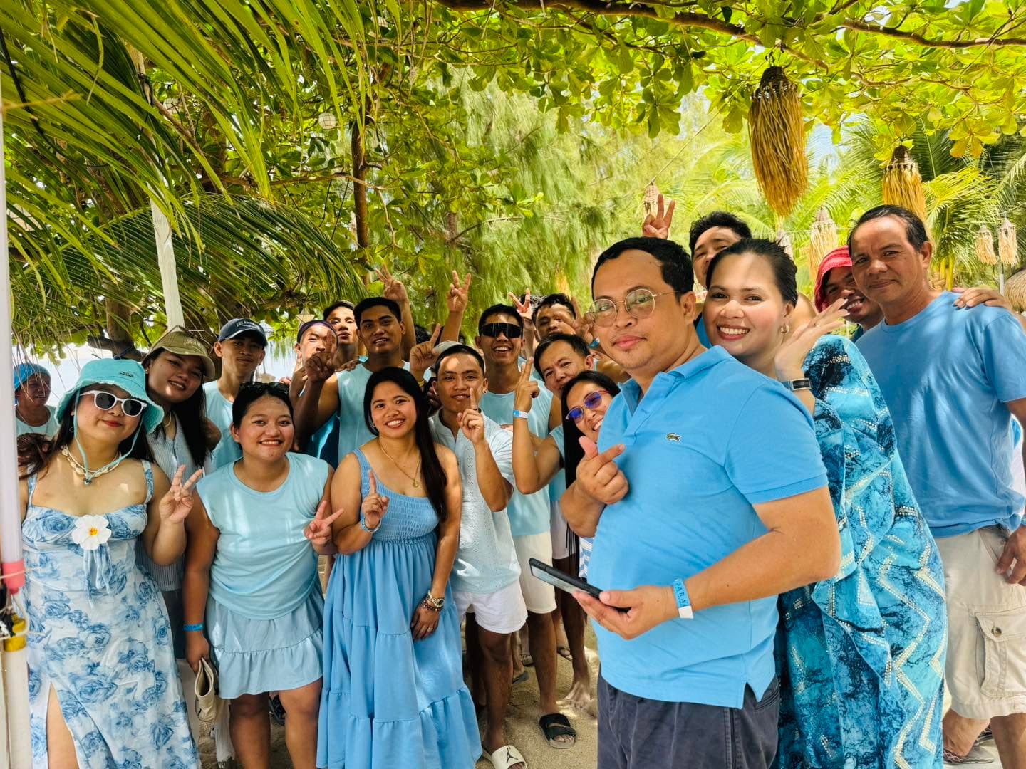 A group activity underway on the beachfront at Paraiso